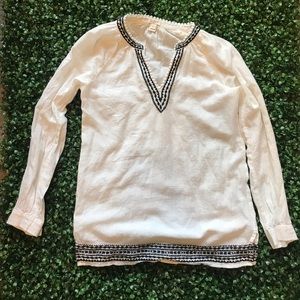 J Crew tunic or swim cover up XXS with embroidery